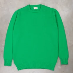 William Lockie x Frans Boone Inigo Baby Lambswool Crew Neck Green