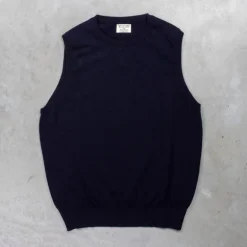 William Lockie x Frans Boone Super Geelong Gordon Crew Neck Slipover Dark Navy