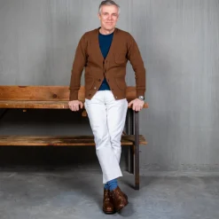 William Lockie x Frans Boone Alain 3-Pocket Cardigan Lambswool Spaniel
