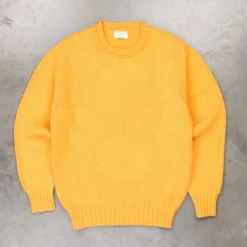 William Lockie x Frans Boone Alain Lambswool Crew Neck Harvest Gold