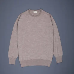 William Lockie x Frans Boone 30 gauge Loro Piana Merino's Crew Neck Oatmeal