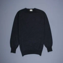 William Lockie x Frans Boone 30 gauge Loro Piana Merino's Crew Neck Charcoal