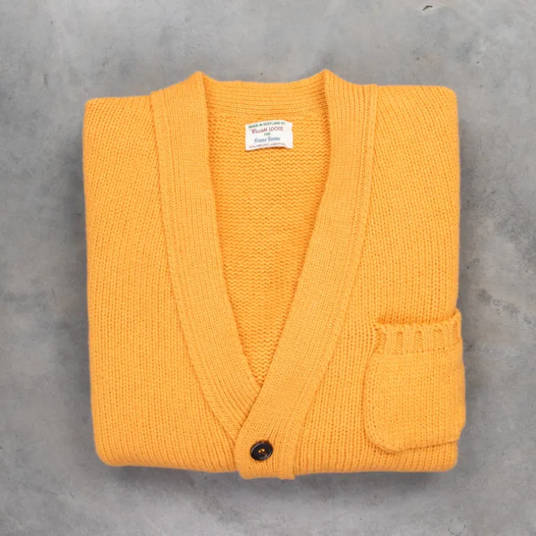 William Lockie x Frans Boone Alain 3-Pocket Cardigan Lambswool Harvest Gold