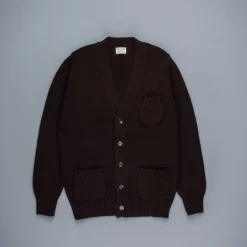 William Lockie x Frans Boone Alain 3-Pocket Cardigan Lambswool Ebony