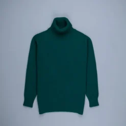 William Lockie x Frans Boone Tip Super Geelong Roll Neck Tartan Green