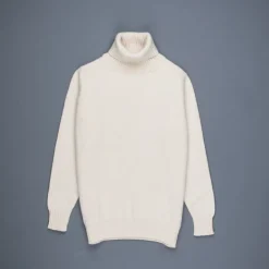 William Lockie x Frans Boone Tip Super Geelong Roll Neck Ivory