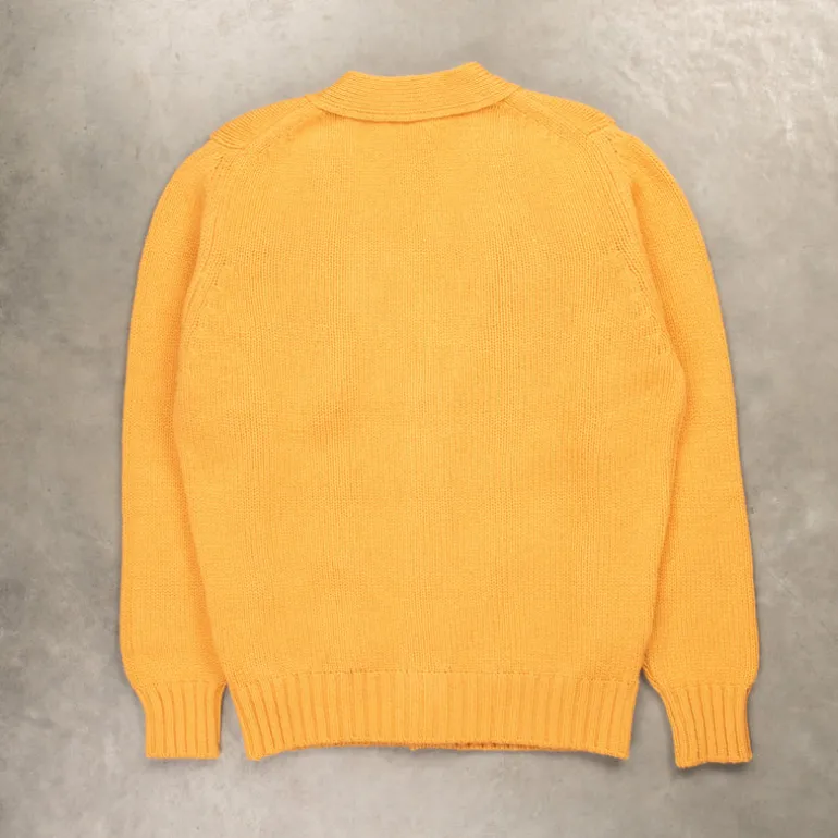 William Lockie x Frans Boone Alain 3-Pocket Cardigan Lambswool Harvest Gold