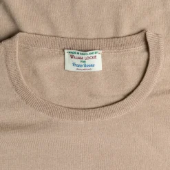 William Lockie x Frans Boone 30 gauge Loro Piana Merino's Crew Neck Sandstorm