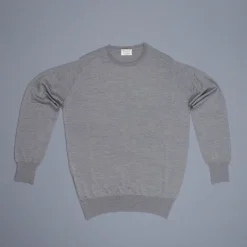 William Lockie x Frans Boone 30 gauge Loro Piana merino's Sweater Crew Neck Flannel