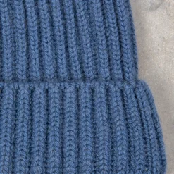 William Lockie x Frans Boone Royal Rib Cashmere Hat Blue Paon