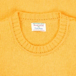 William Lockie x Frans Boone Alain Lambswool Crew Neck Harvest Gold