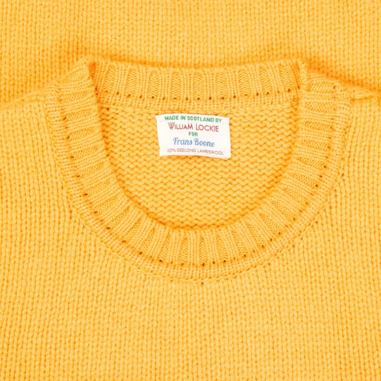 William Lockie x Frans Boone Alain Lambswool Crew Neck Harvest Gold