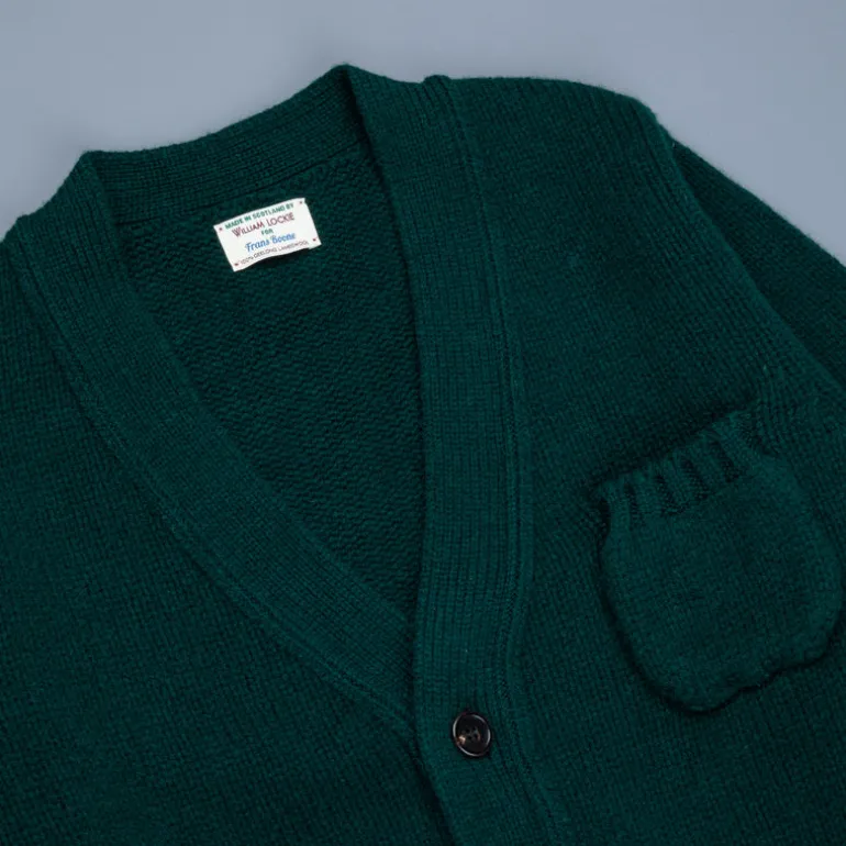 William Lockie x Frans Boone Alain 3-Pocket Cardigan Lambswool Tartan Green