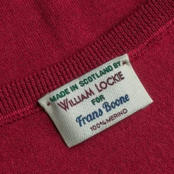 William Lockie x Frans Boone 30 gauge Loro Piana Merino's V-Neck Chianti