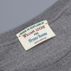 William Lockie x Frans Boone 30 gauge Loro Piana merino's Sweater Crew Neck Flannel
