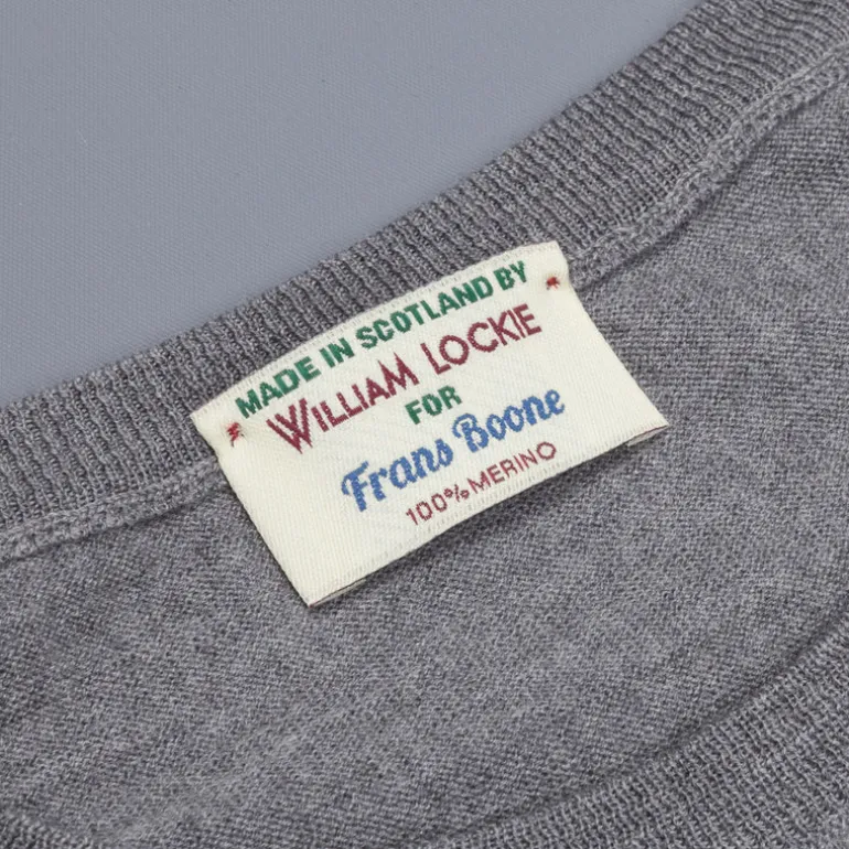 William Lockie x Frans Boone 30 gauge Loro Piana merino's Sweater Crew Neck Flannel