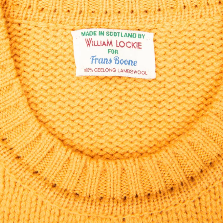William Lockie x Frans Boone Alain Lambswool Crew Neck Harvest Gold