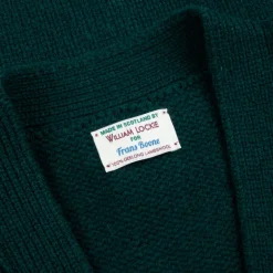 William Lockie x Frans Boone Alain 3-Pocket Cardigan Lambswool Tartan Green