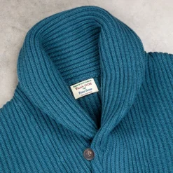 William Lockie x Frans Boone Cashmere Cardigan Steve Teal