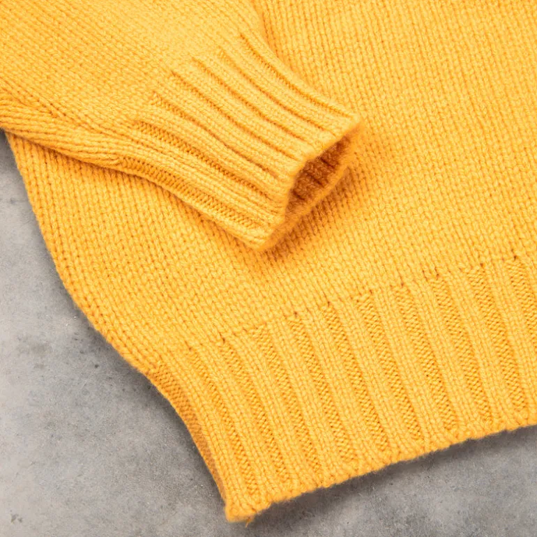 William Lockie x Frans Boone Alain Lambswool Crew Neck Harvest Gold