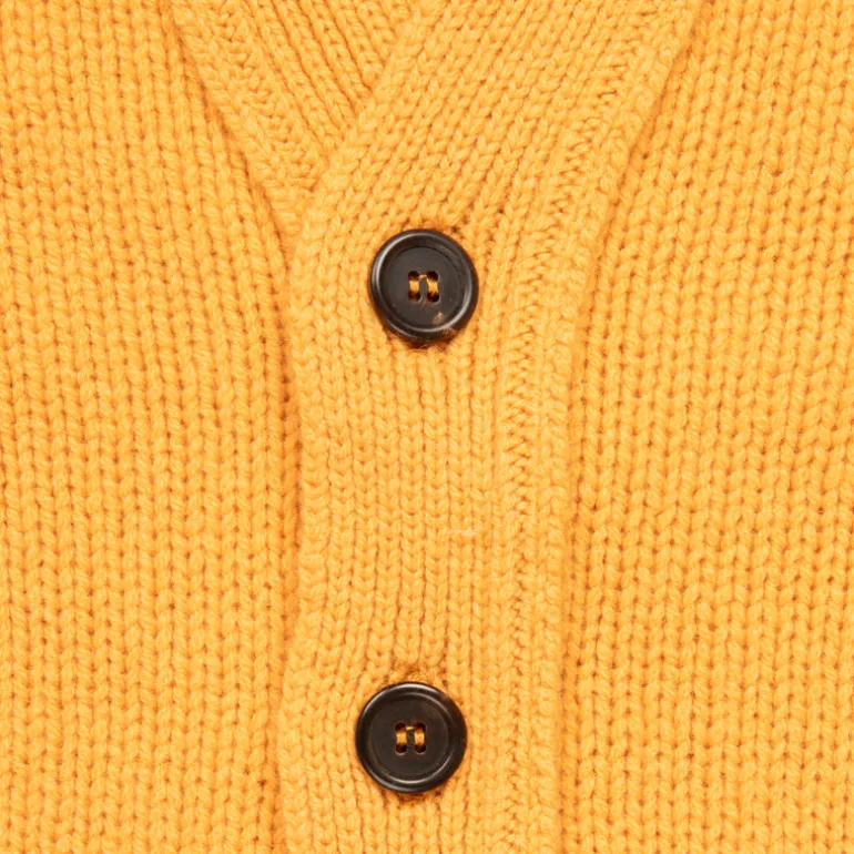 William Lockie x Frans Boone Alain 3-Pocket Cardigan Lambswool Harvest Gold