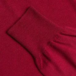 William Lockie x Frans Boone 30 gauge Loro Piana Merino's V-Neck Chianti