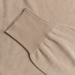 William Lockie x Frans Boone 30 gauge Loro Piana Merino's Crew Neck Sandstorm