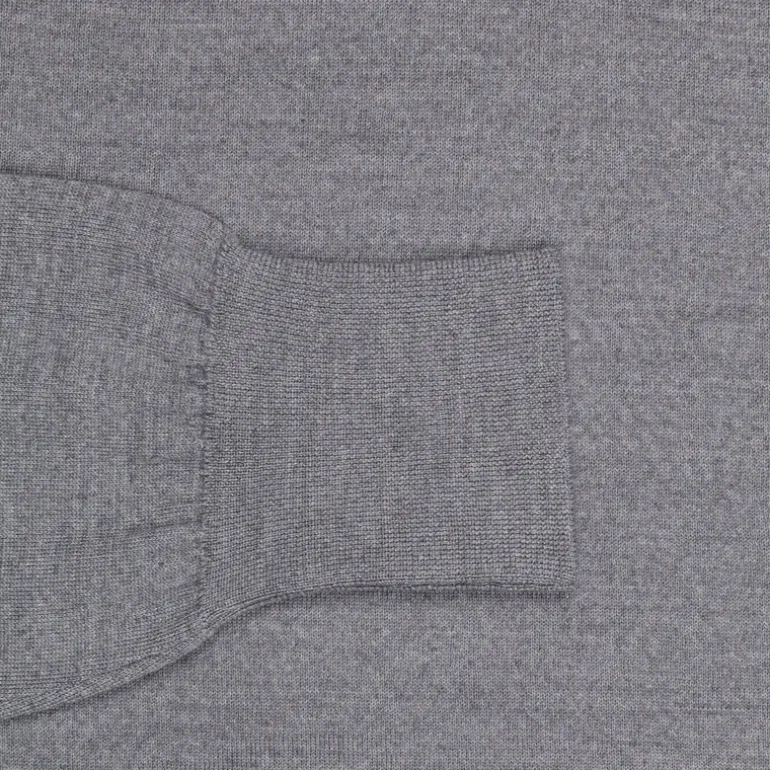 William Lockie x Frans Boone 30 gauge Loro Piana merino's Sweater Crew Neck Flannel