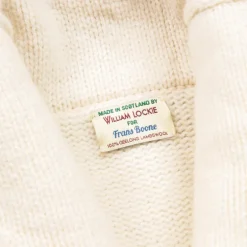 William Lockie x Frans Boone Alain Shawl Cardigan Lambswool Ecru