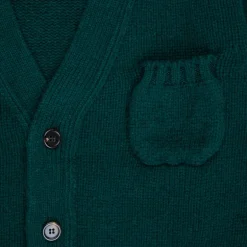 William Lockie x Frans Boone Alain 3-Pocket Cardigan Lambswool Tartan Green