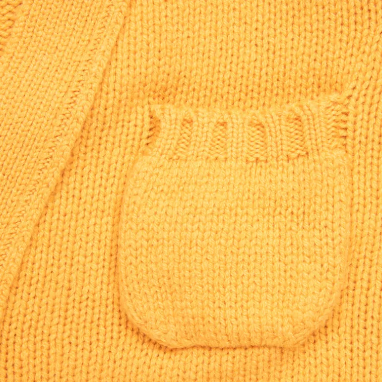 William Lockie x Frans Boone Alain 3-Pocket Cardigan Lambswool Harvest Gold