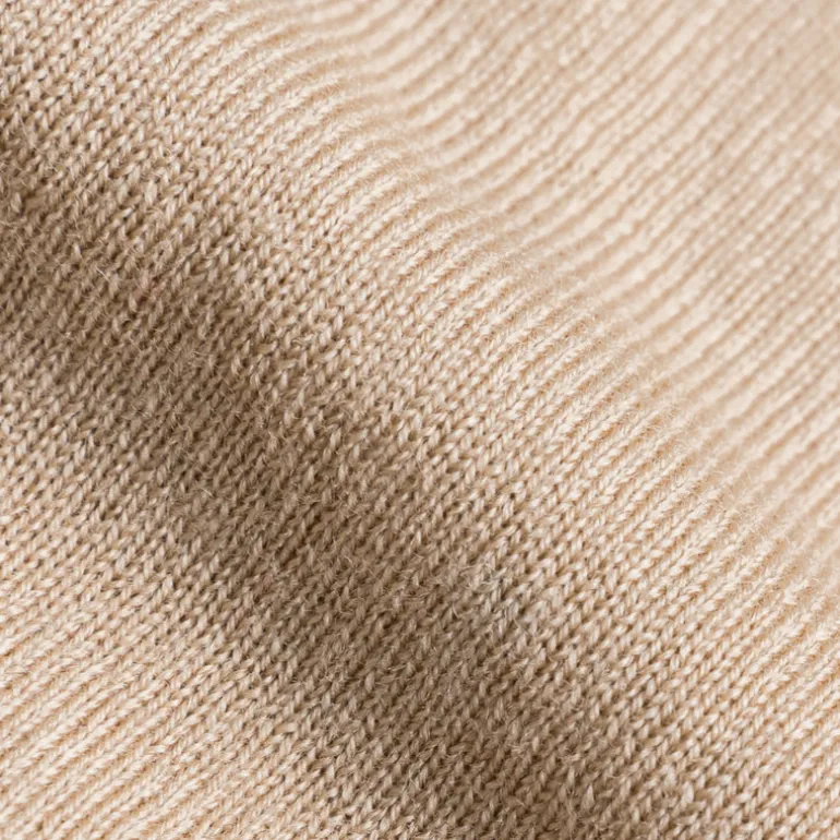William Lockie x Frans Boone 30 gauge Loro Piana Merino's Crew Neck Sandstorm