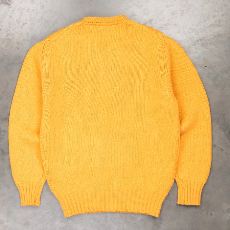 William Lockie x Frans Boone Alain Lambswool Crew Neck Harvest Gold