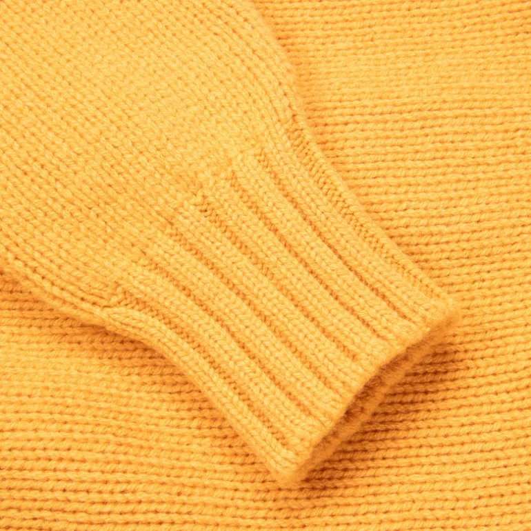 William Lockie x Frans Boone Alain 3-Pocket Cardigan Lambswool Harvest Gold