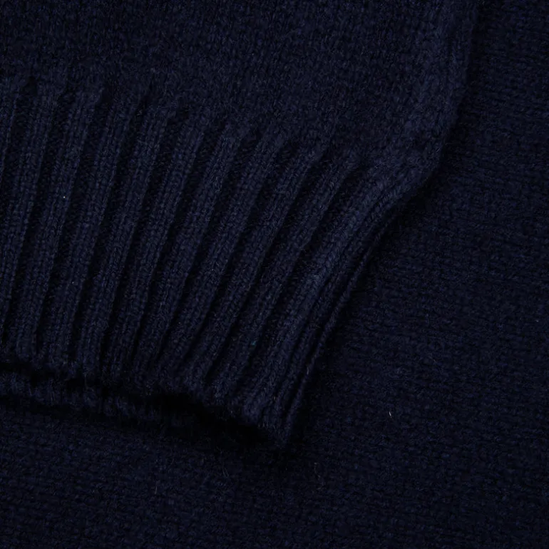 William Lockie x Frans Boone Tip Super Geelong Roll Neck Dark Navy