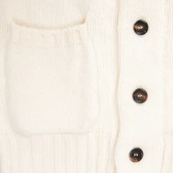 William Lockie x Frans Boone Alain Shawl Cardigan Lambswool Ecru
