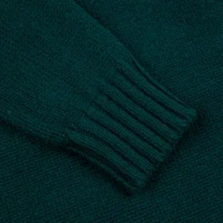 William Lockie x Frans Boone Alain 3-Pocket Cardigan Lambswool Tartan Green