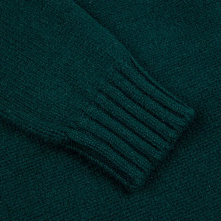 William Lockie x Frans Boone Alain 3-Pocket Cardigan Lambswool Tartan Green