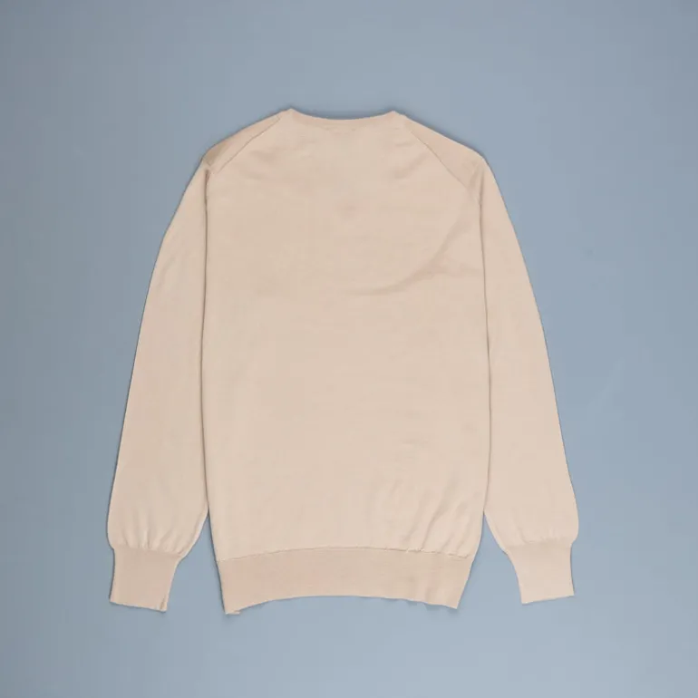 William Lockie x Frans Boone 30 gauge Loro Piana Merino's Crew Neck Sandstorm