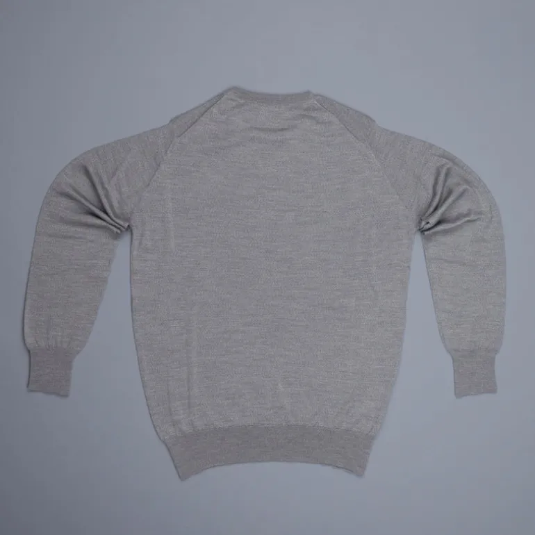 William Lockie x Frans Boone 30 gauge Loro Piana merino's Sweater Crew Neck Flannel