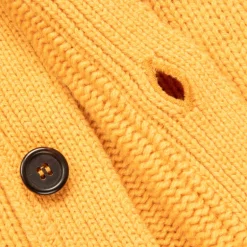 William Lockie x Frans Boone Alain 3-Pocket Cardigan Lambswool Harvest Gold
