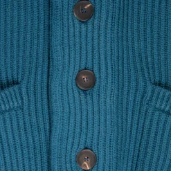 William Lockie x Frans Boone Cashmere Cardigan Steve Teal