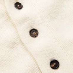 William Lockie x Frans Boone Alain Shawl Cardigan Lambswool Ecru