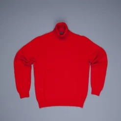 Zanone dolcevita sweater wool cashmere Rosso Vivo